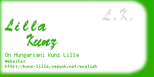 lilla kunz business card